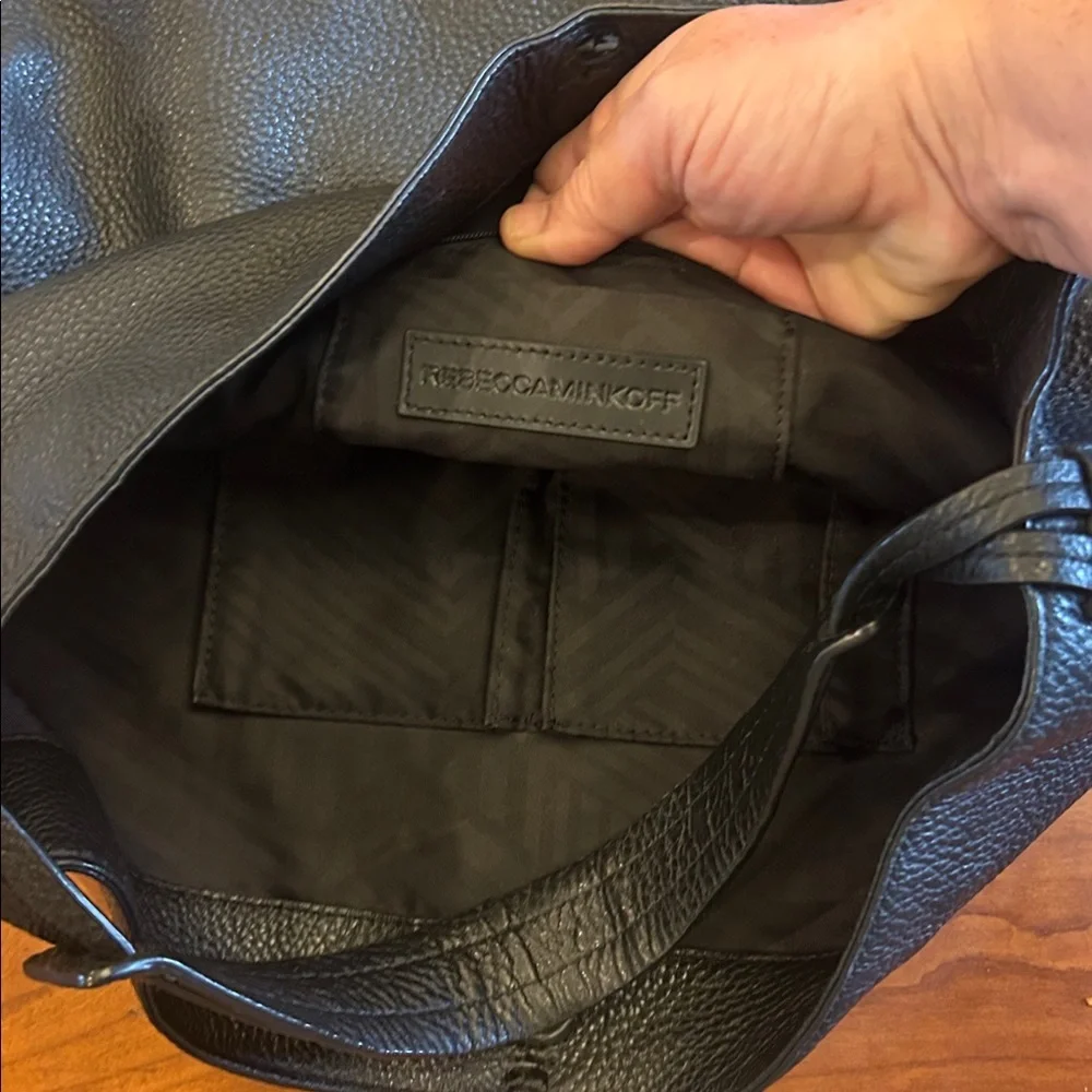 Rebecca Minkoff Isobel Hobo in Black Pebbled Leather